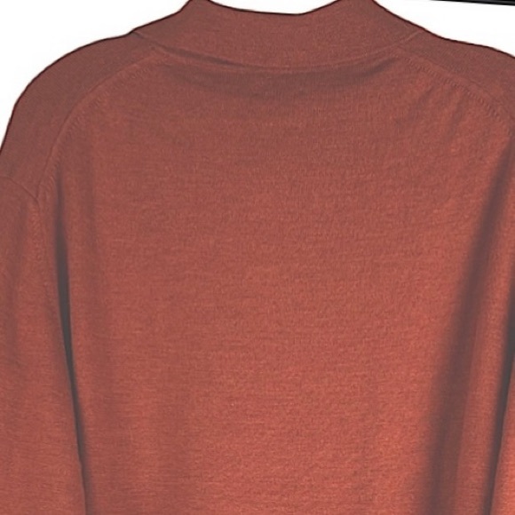 Neiman Marcus Made In Italy 100% Merino Wool Long Sleeve Polo Sweater Shirt Sz L - Picture 7 of 9